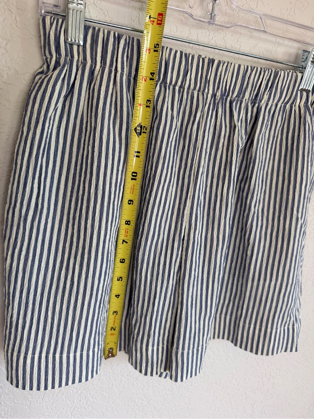 Cupshe Light-weight Navy & White Striped Casual Shorts - Picture 8 of 10